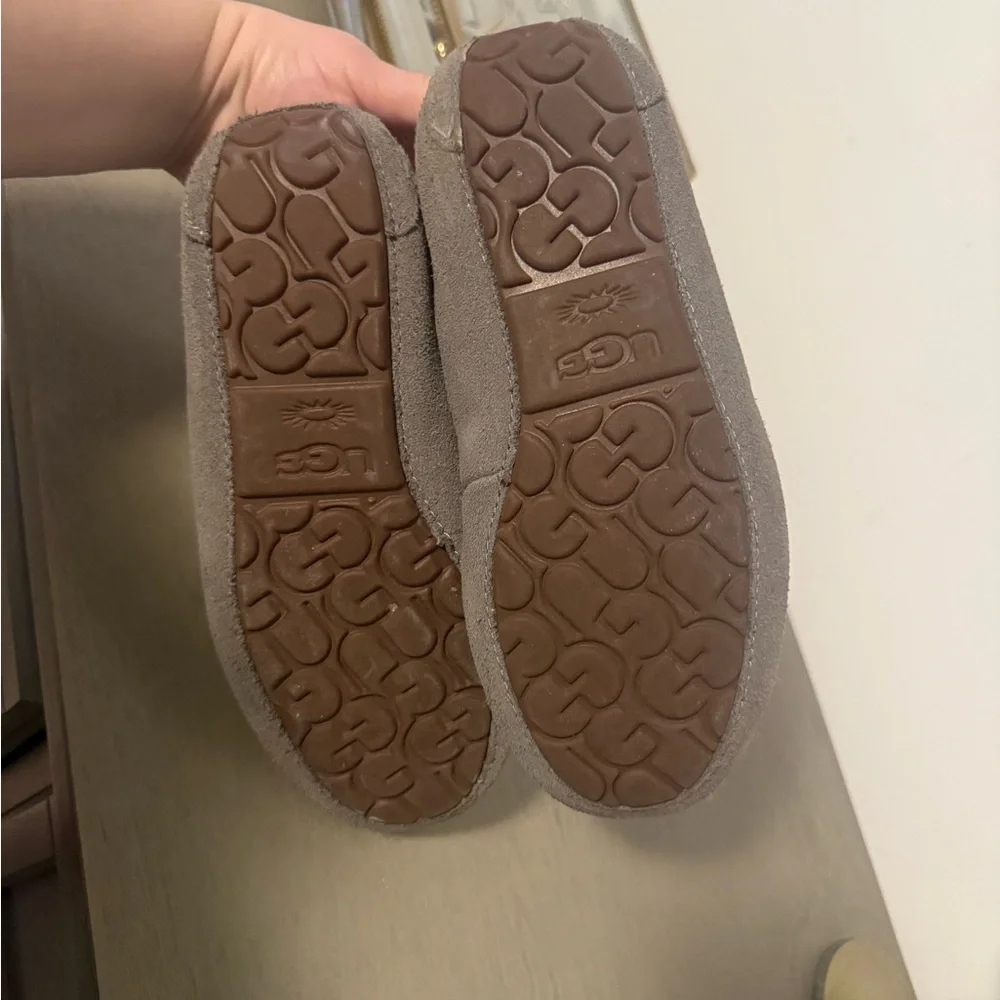 UGG Gray Suede Moccasin Slippers - Picture 3 of 4
